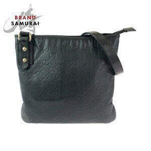 GUCCI Guccissima black leather shoulder bag